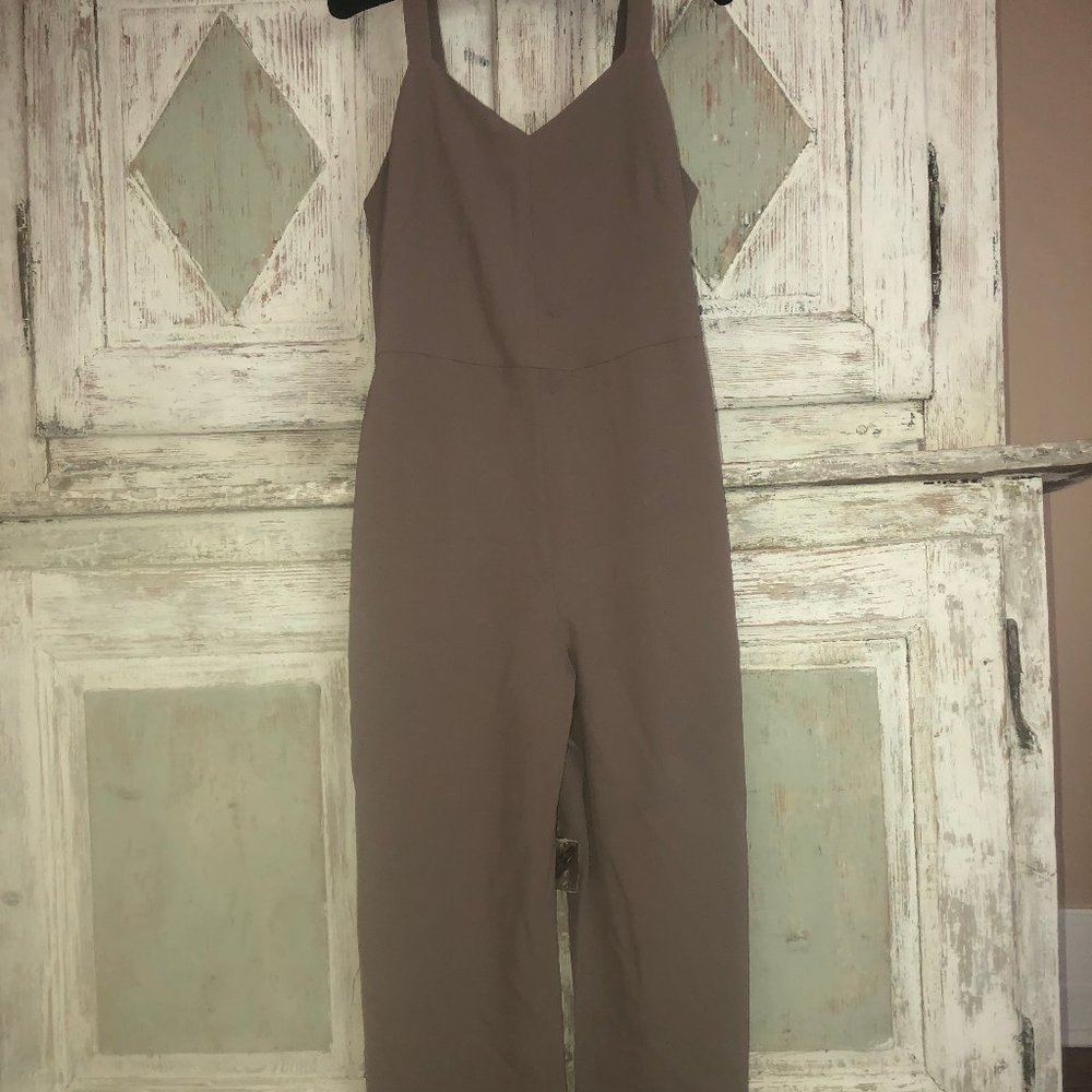 Everlane khaki brown crop jumpsuit Size 2